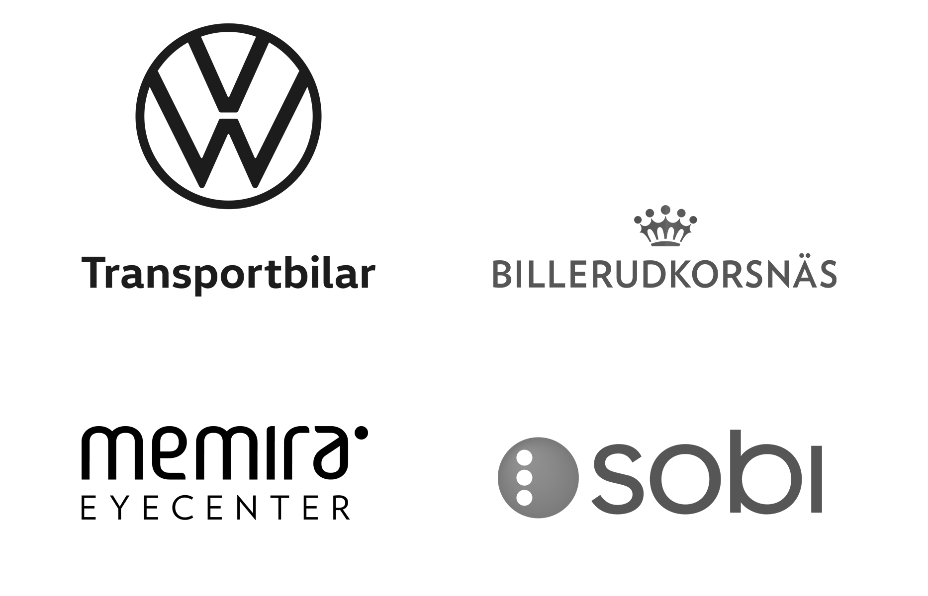 Volkswagen Transportbilar, BillerudKorsnäs, Memira Eyecenter, Swedish Orphan Biovitrum AB